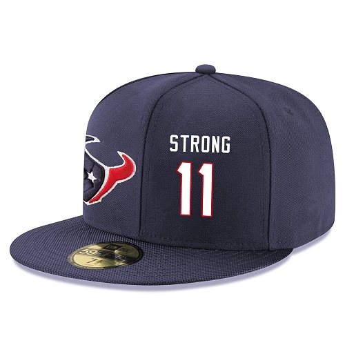 NFL Houston Texans #11 Jaelen Strong Stitched Snapback Adjustable Player Hat - Navy/White